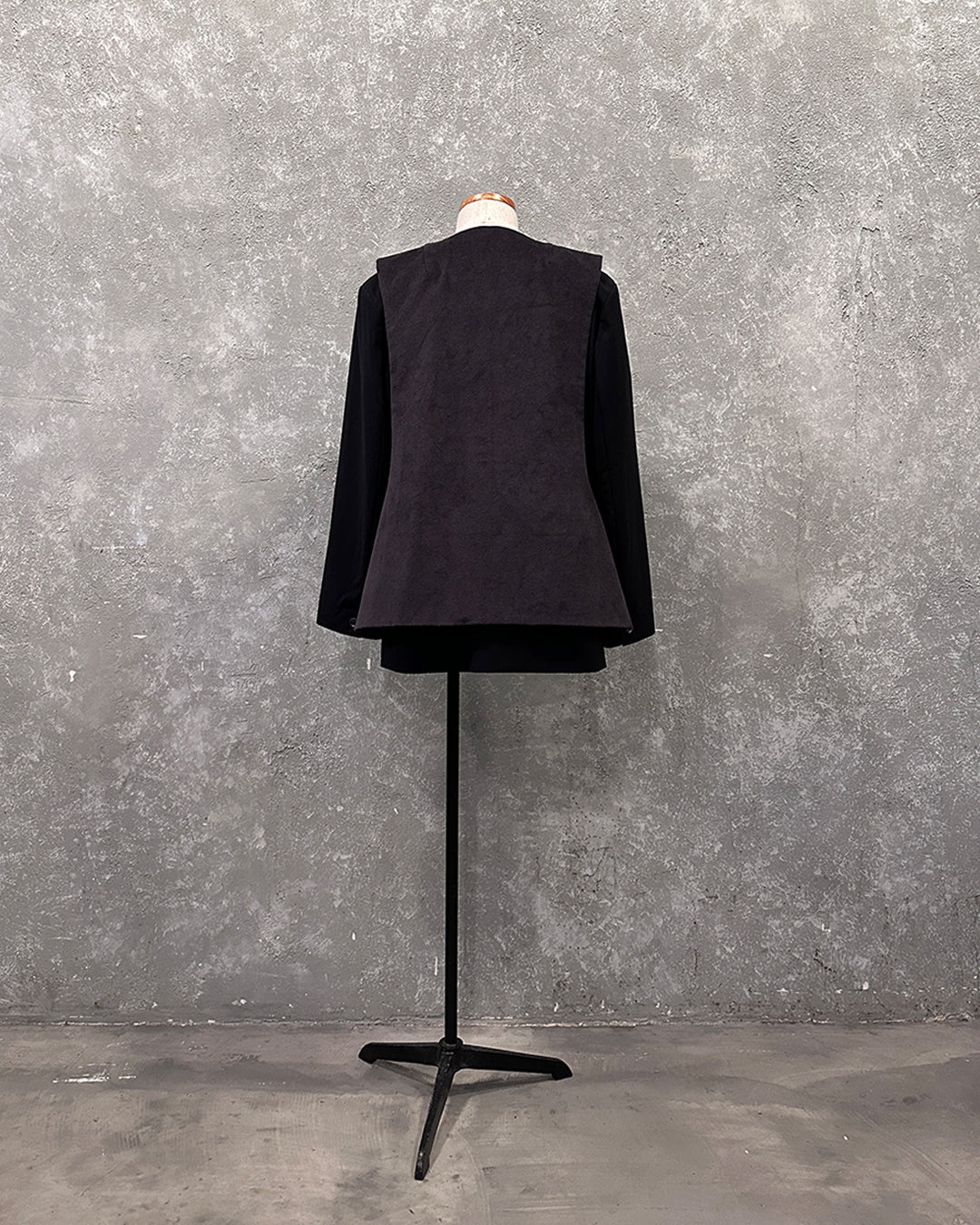 Double layer blazer in black
