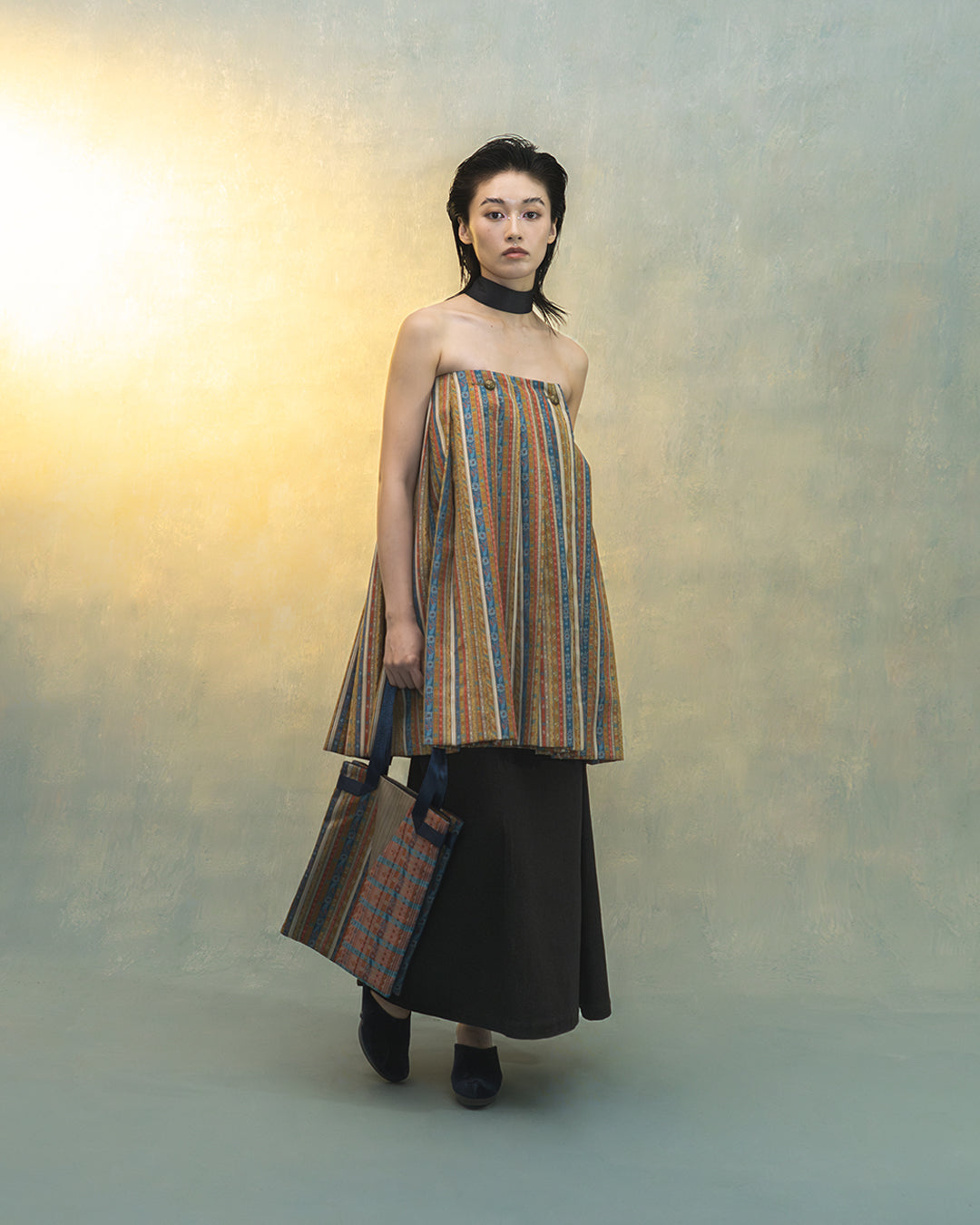 Fold 2 way tube top / skirt in vintage kimono fabric
