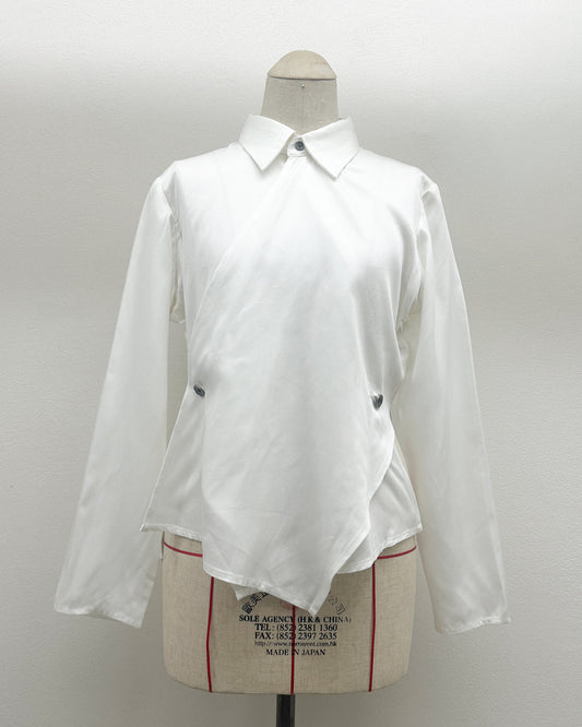 Cross button up shirt in white