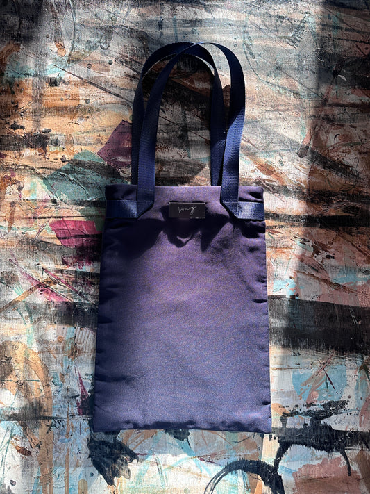 W A4 ipad/document tote crossover with UZfabric vintage kimono fabric