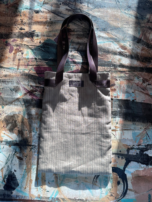 Y A4 ipad/document tote crossover with UZfabric vintage kimono fabric