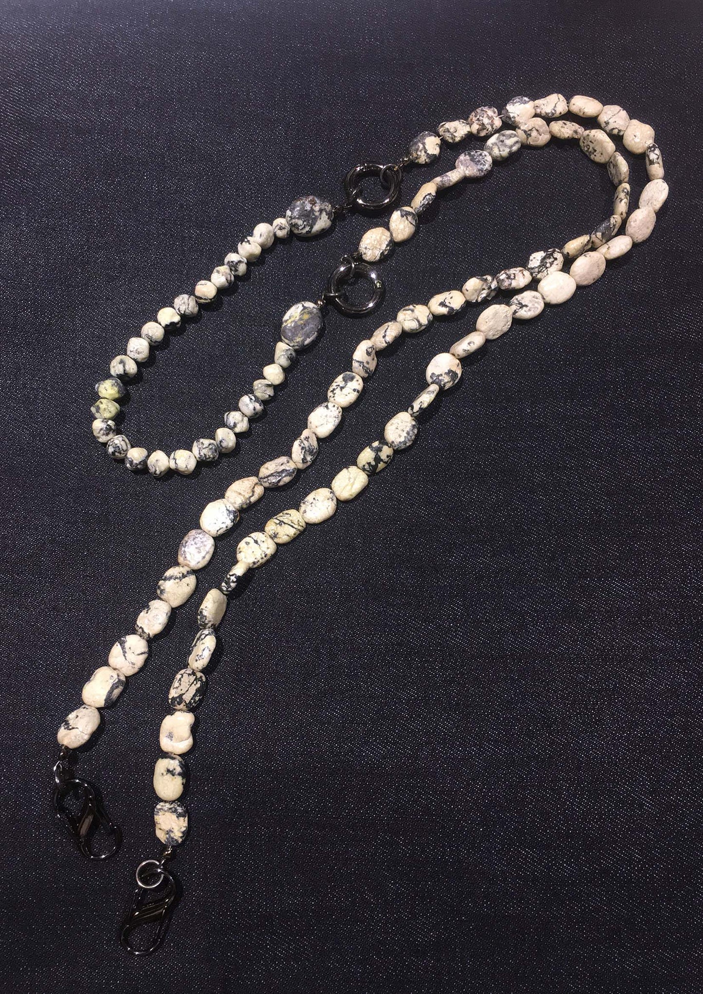 Stones 2 ways phone strap / long necklace / belt / chain
