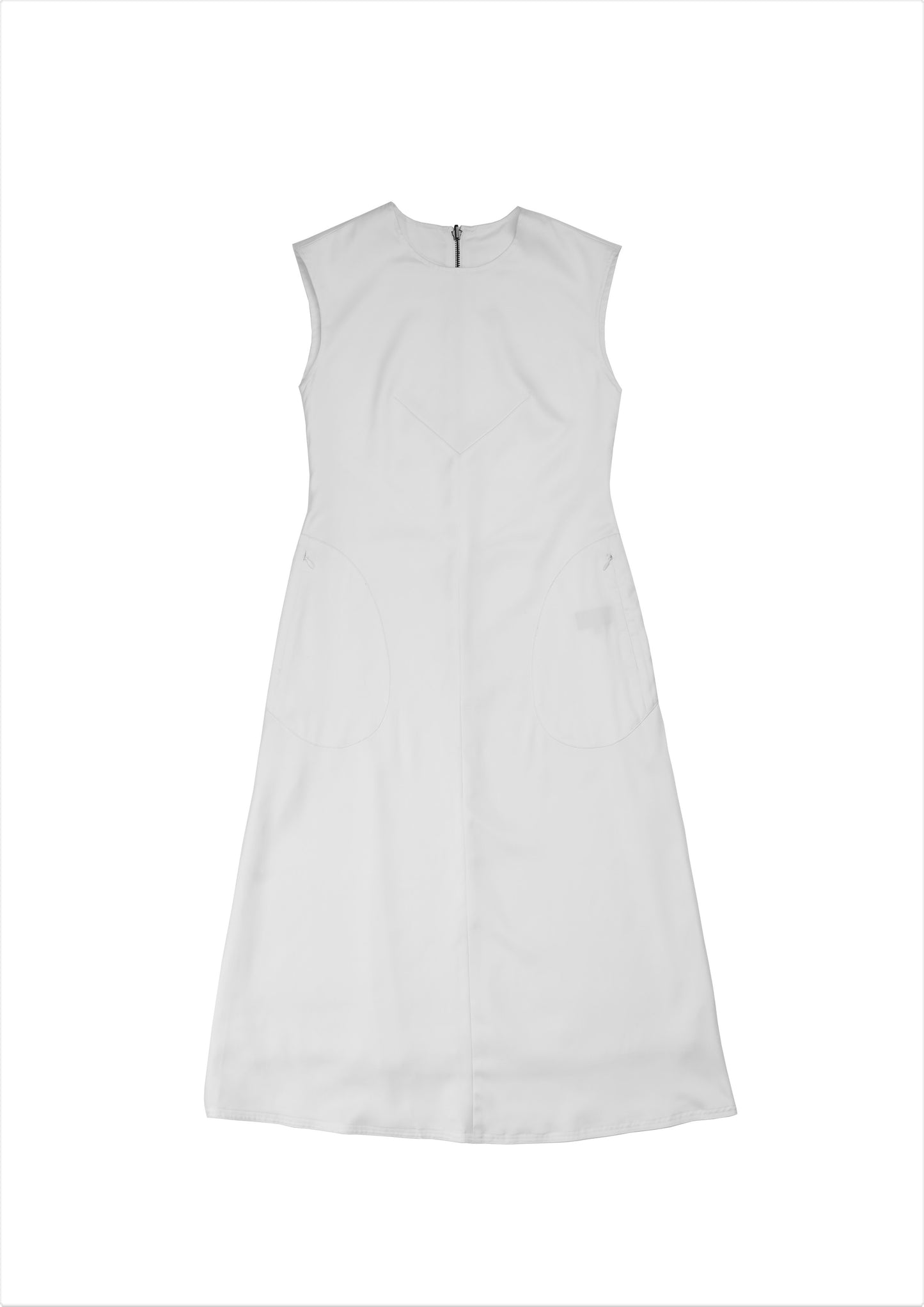 Y two way reversible dress in white satin