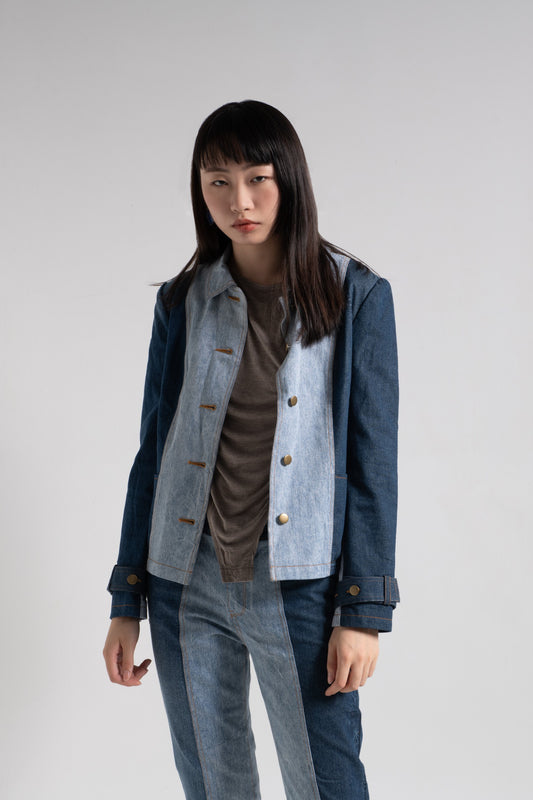 Reconstructed denim jacket