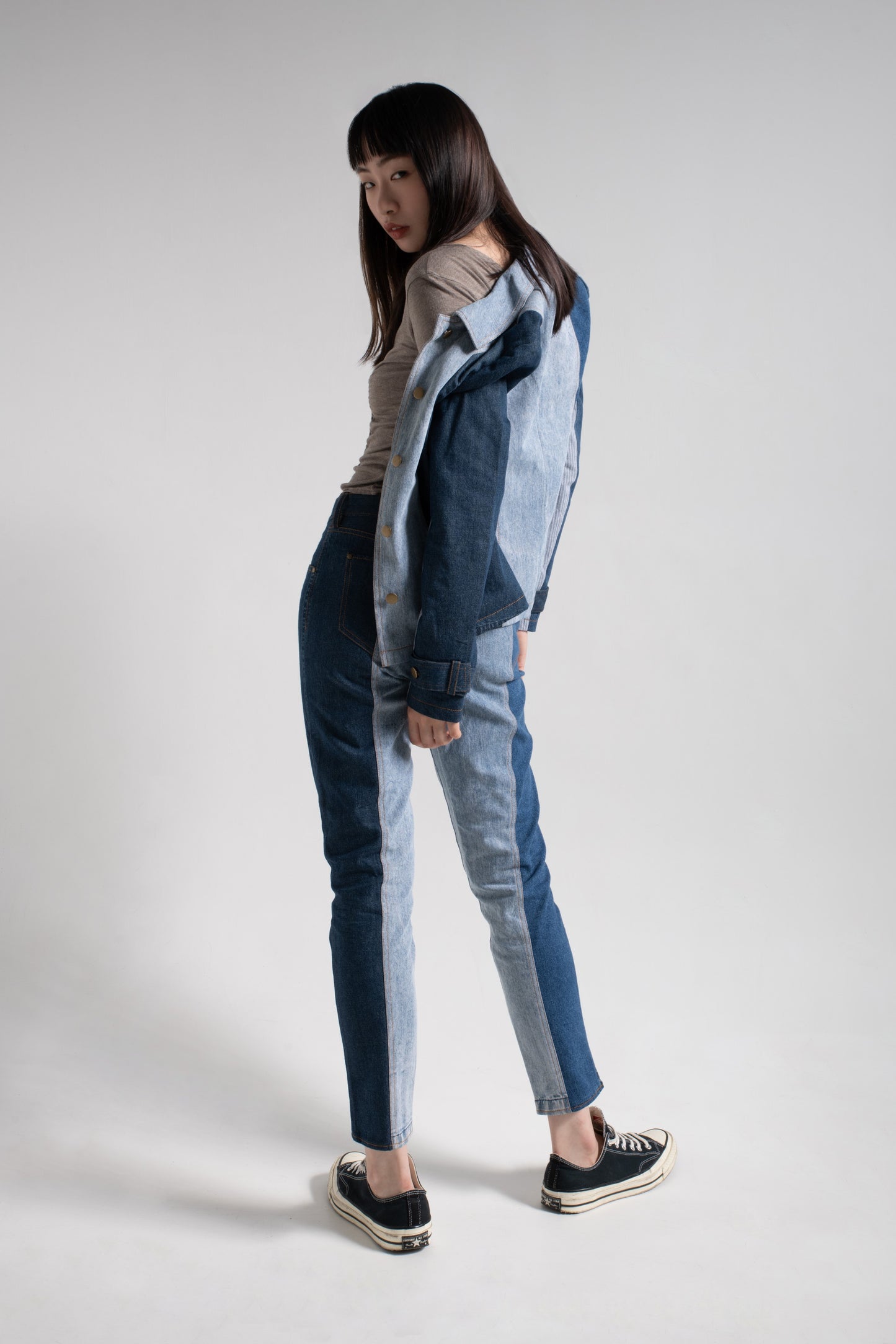 Reconstructed denim jacket