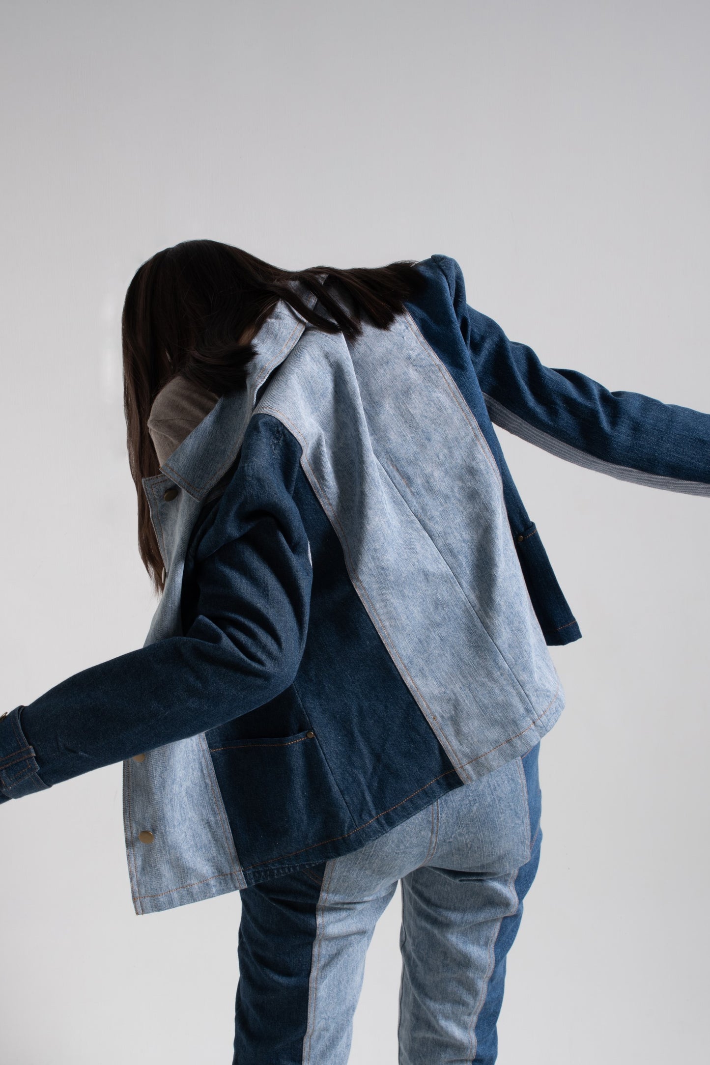 Reconstructed denim jacket