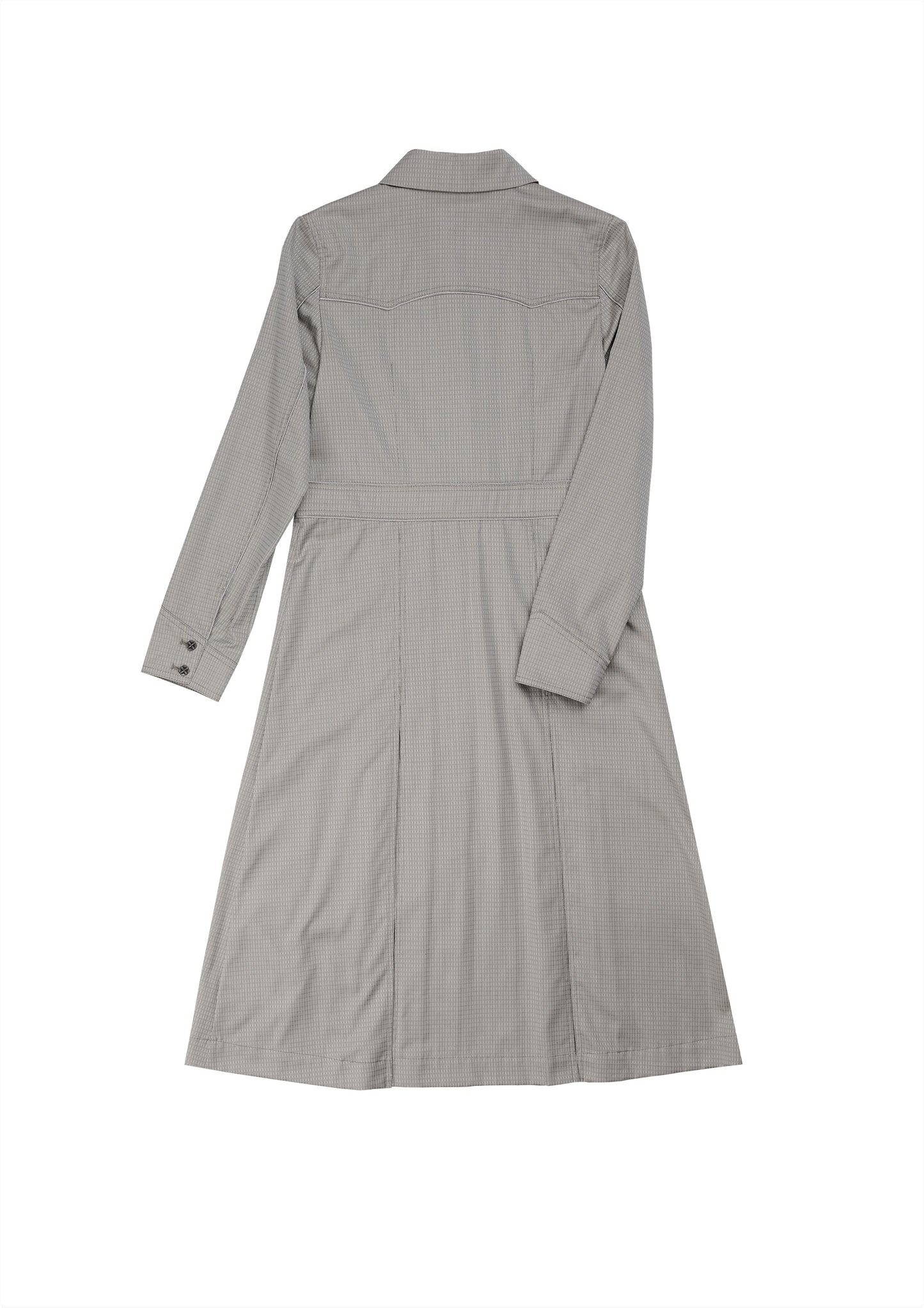 Uniform shirt dress in light grey shirting
