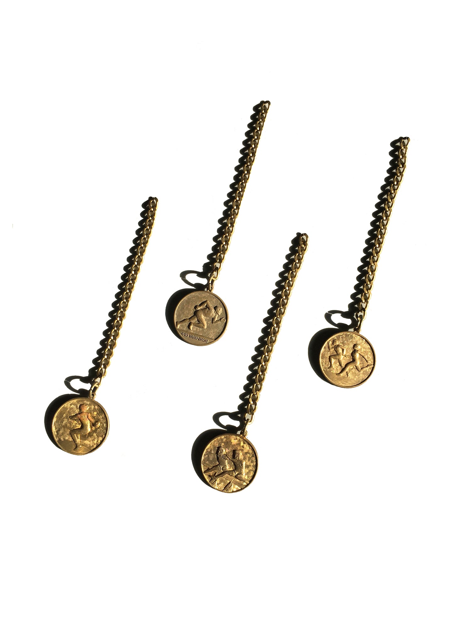 Vintage sports medal keychain