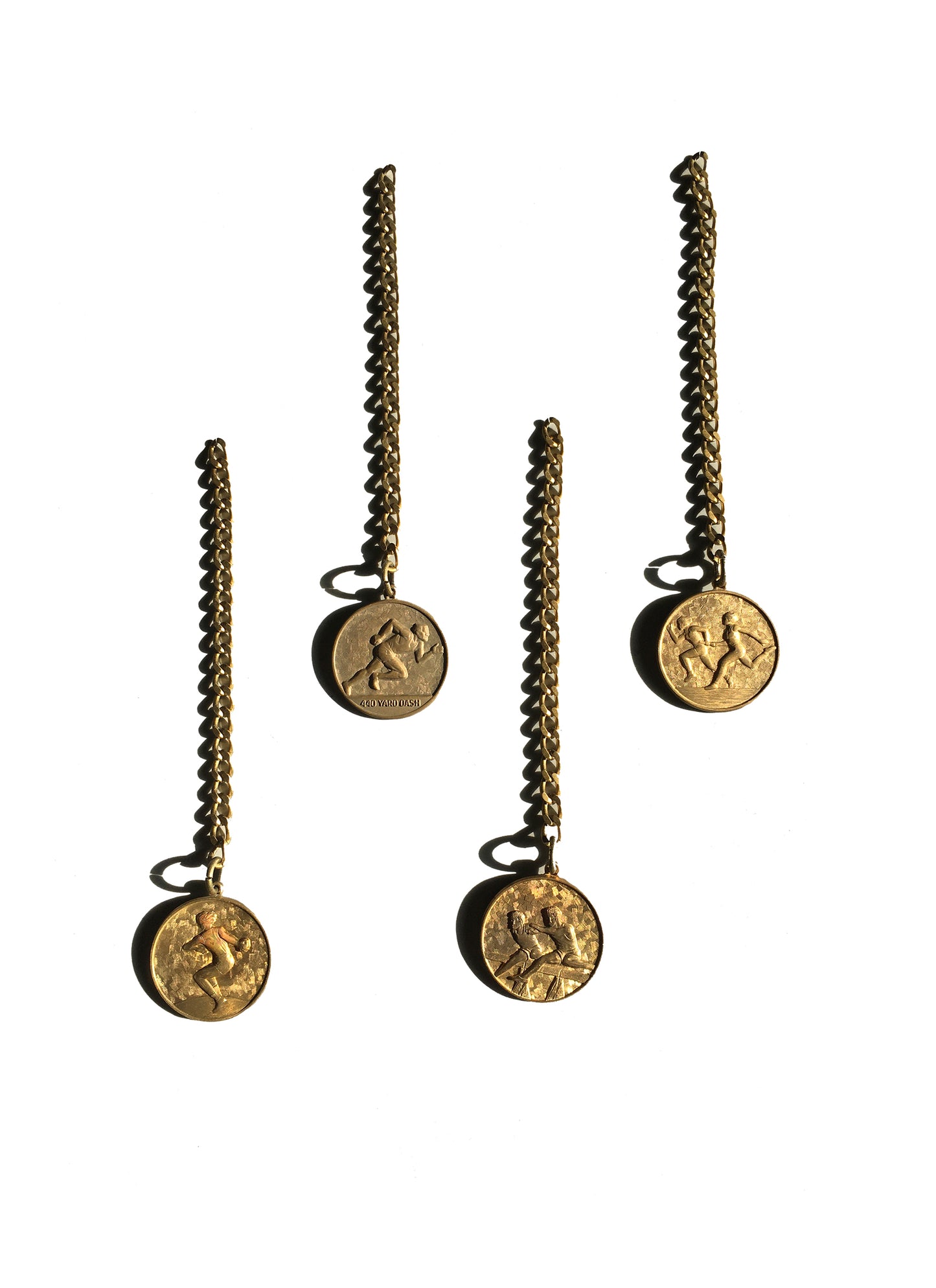 Vintage sports medal keychain