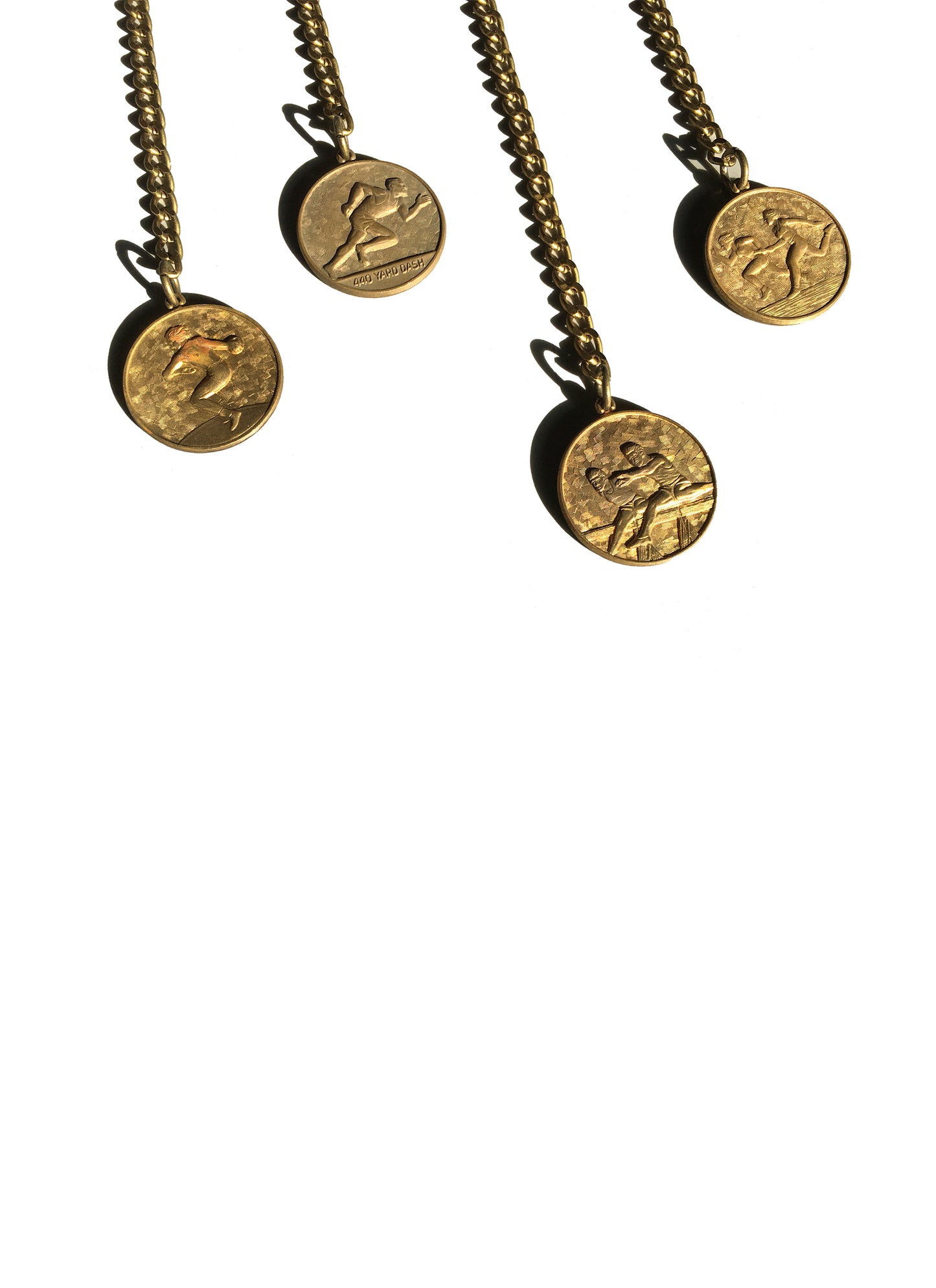 Vintage sports medal keychain