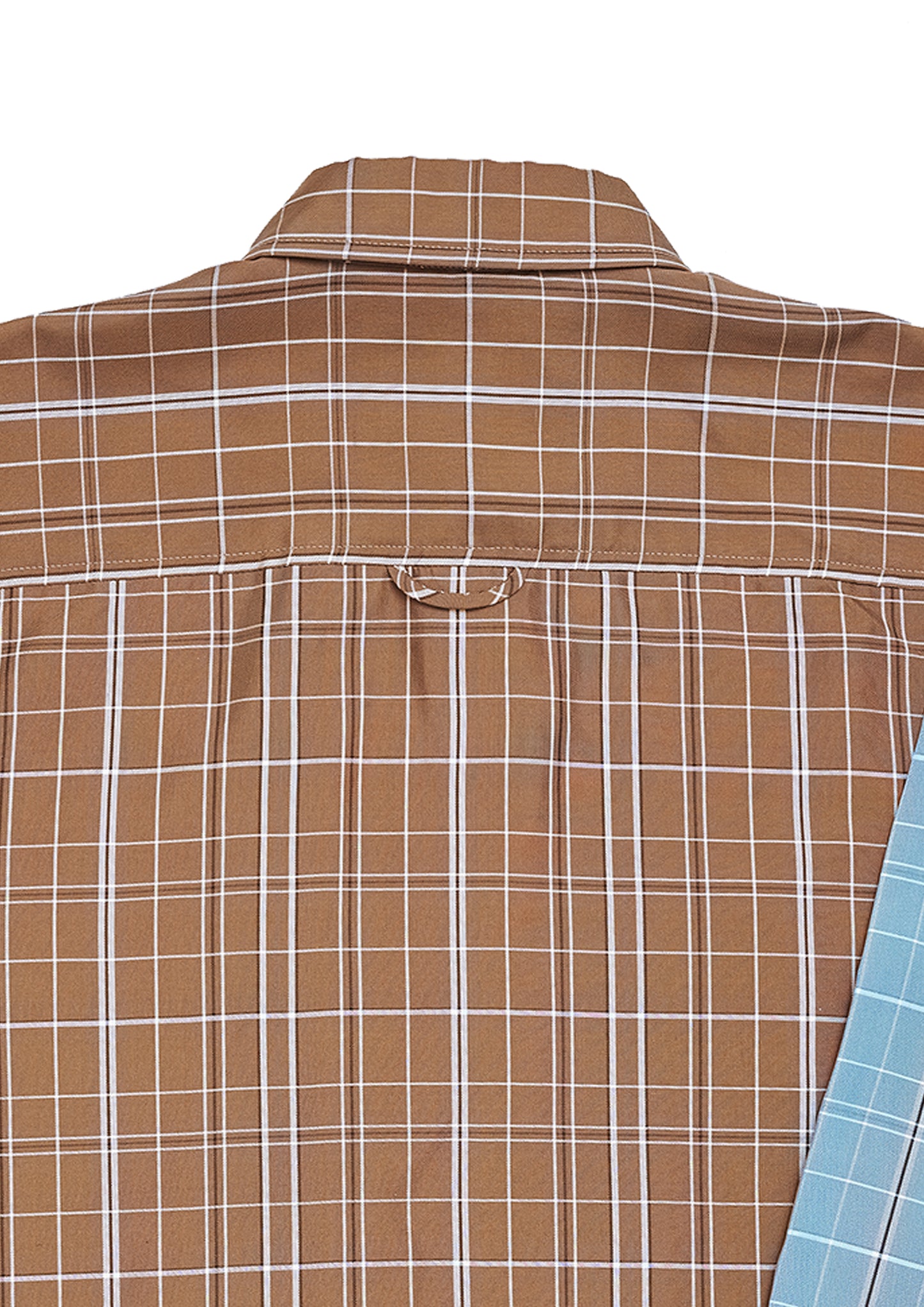 Oversize plaid shirt in checked cotton silk