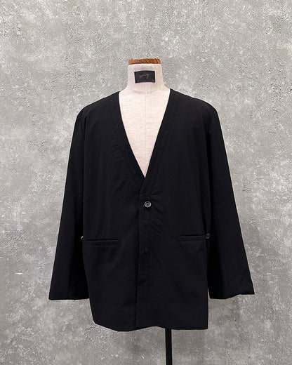 Double layer blazer in black