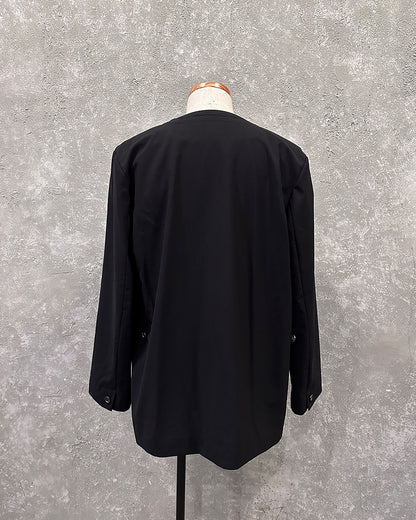 Double layer blazer in black