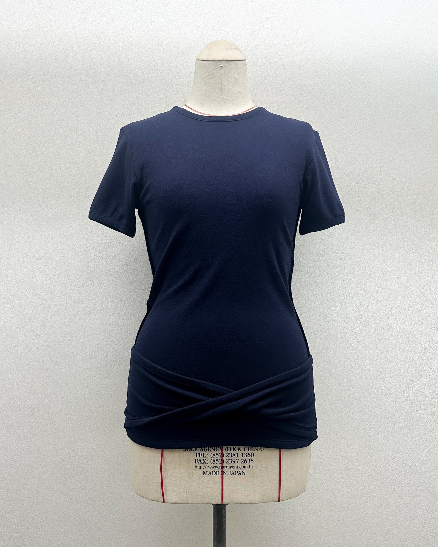 Flip flap tee in navy jersey (LAST ONE)