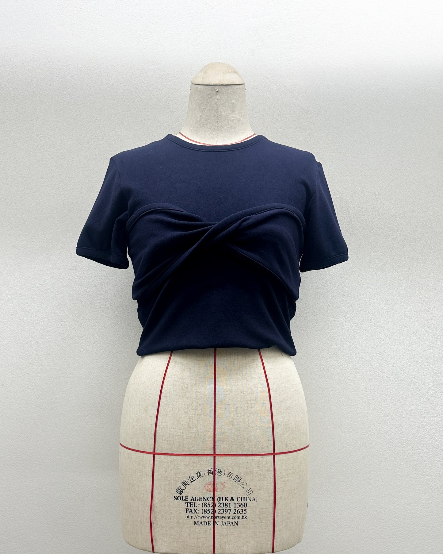 Flip flap tee in navy jersey (LAST ONE)