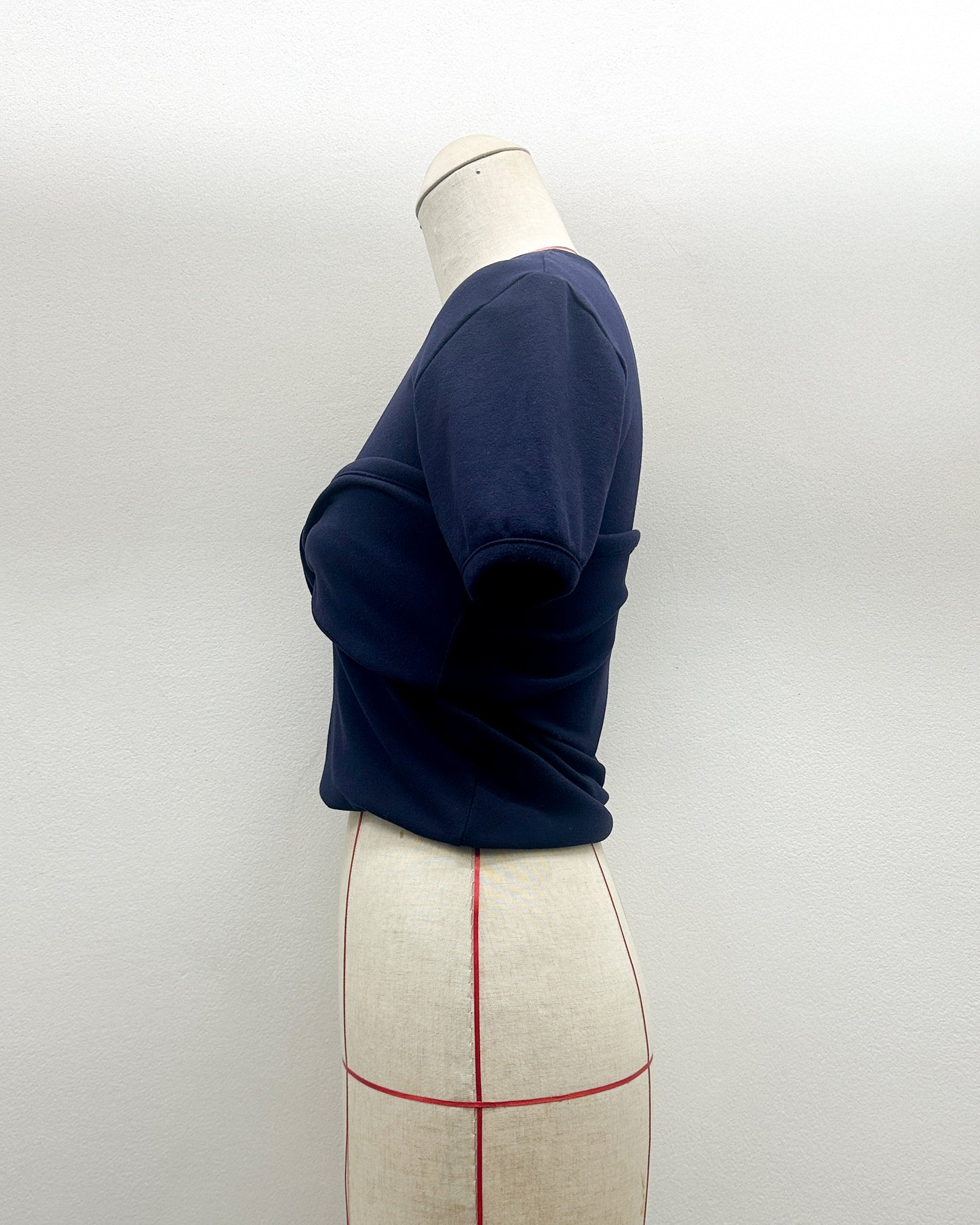 Flip flap tee in navy jersey (LAST ONE)