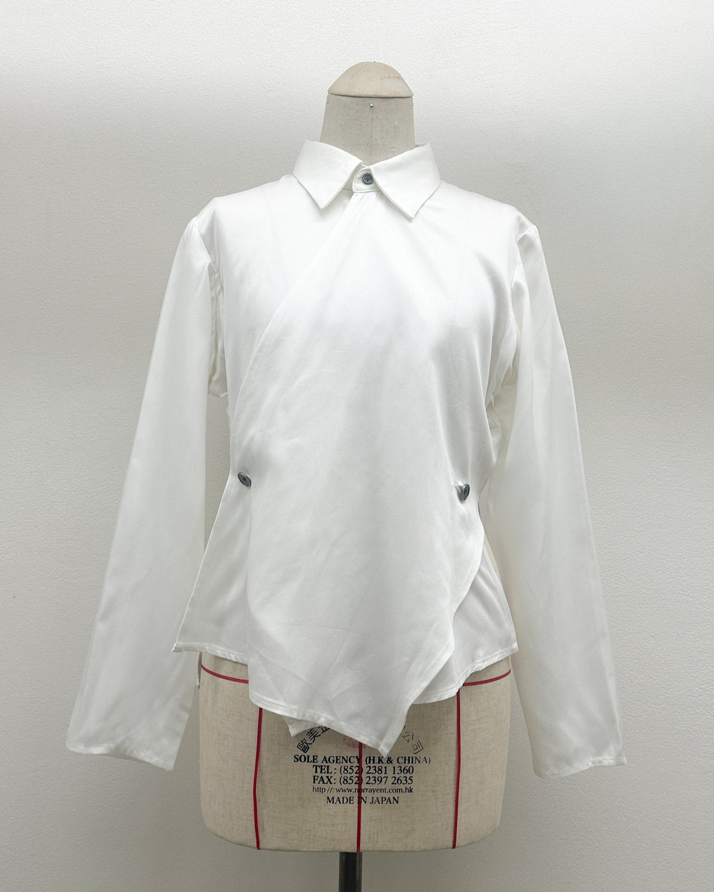 Cross button up shirt in white