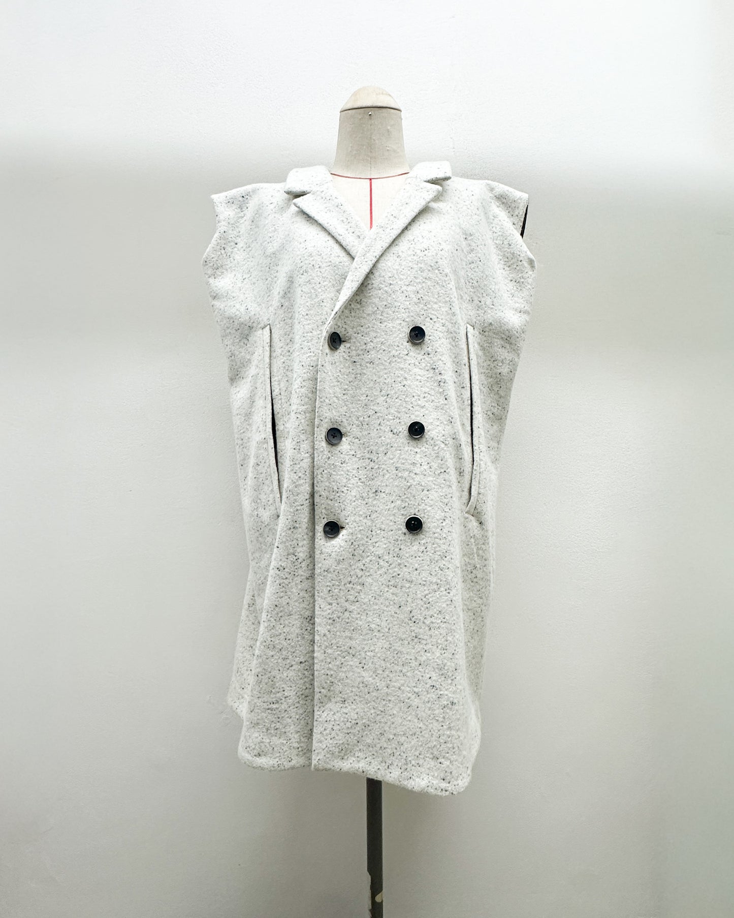 Blazer woolen cape Y in ash