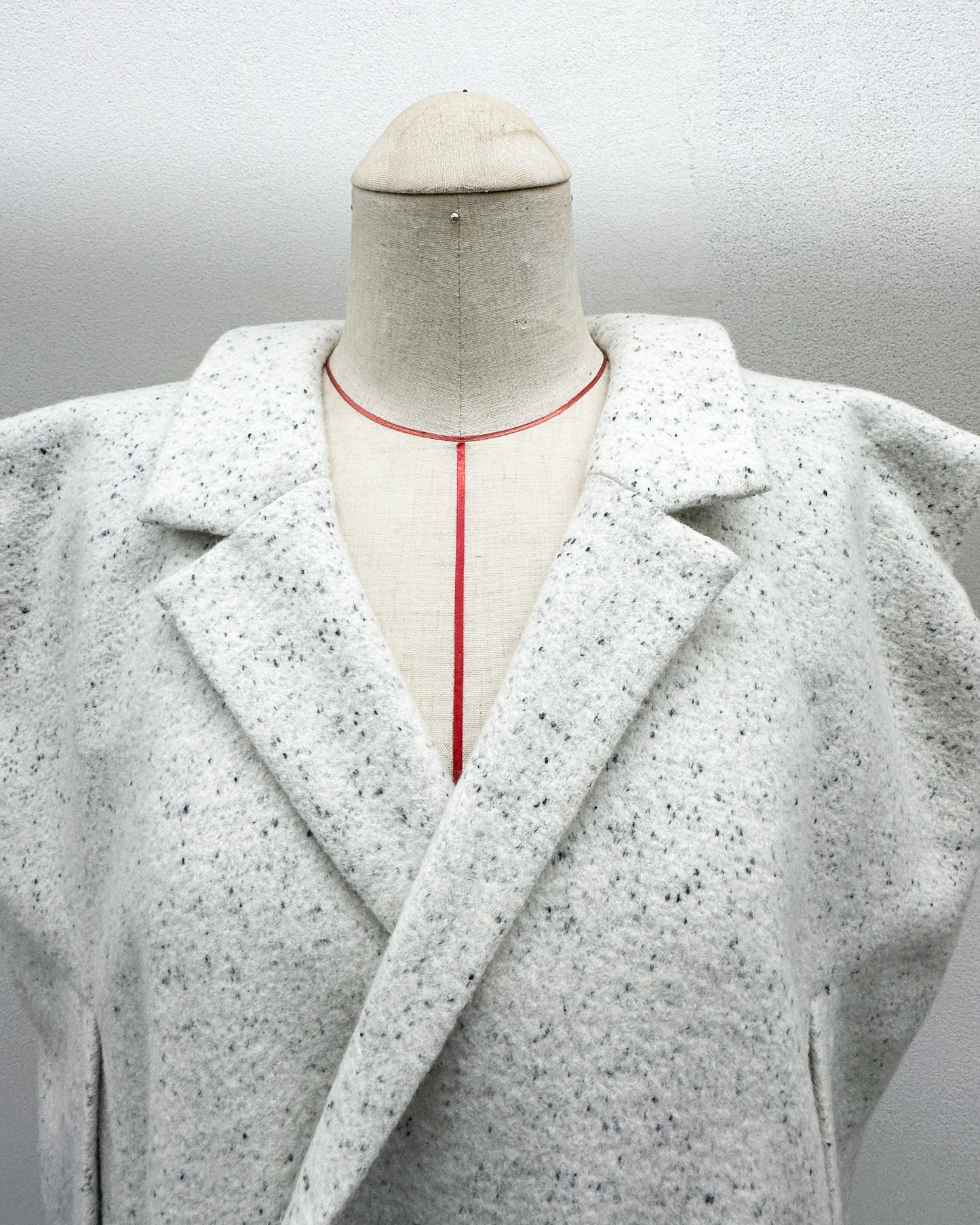 Blazer woolen cape Y in ash