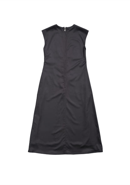 Y two way reversible dress in black satin