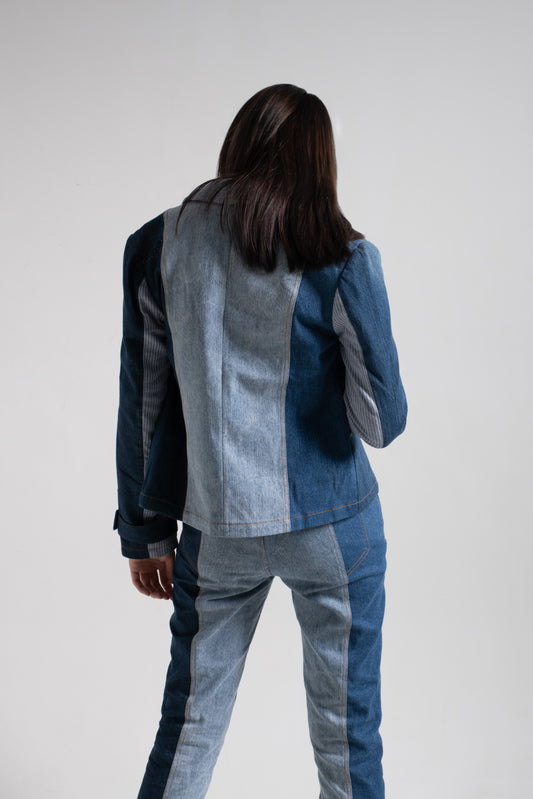 Reconstructed denim jacket