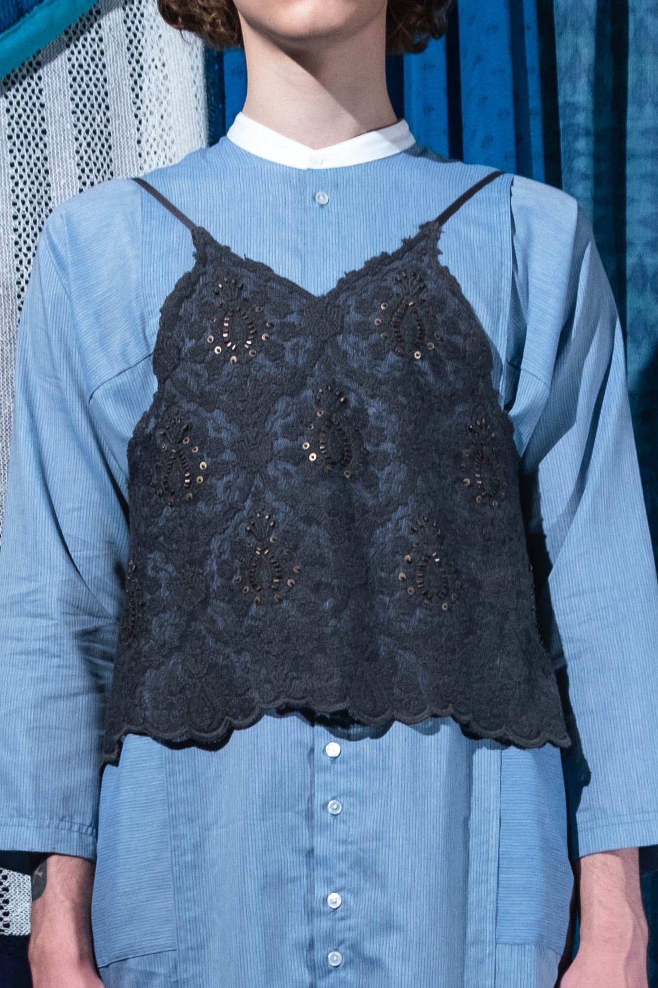 Vintage lace beading top