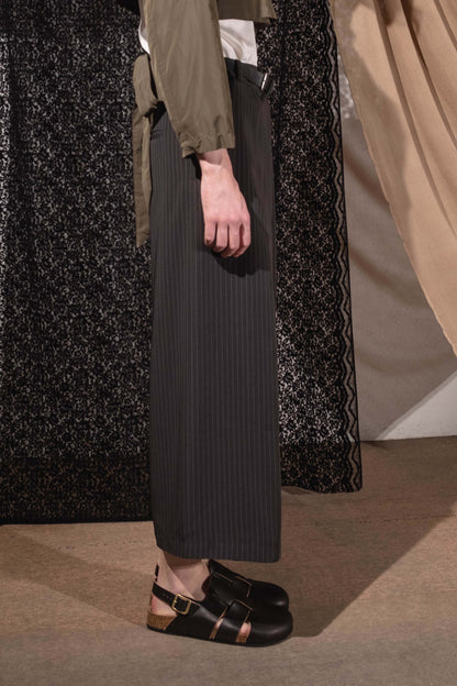Kung fu 3 way pants in grey stripes